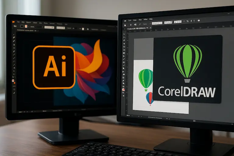 Інтерфейс Illustrator проти CorelDRAW