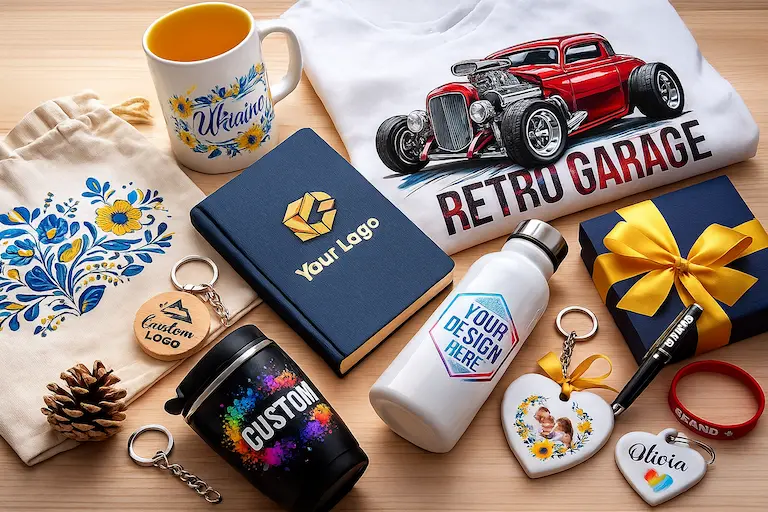 Кастомізовані подарунки та сувенірна продукція Персоналізовані промо-товари з друком
