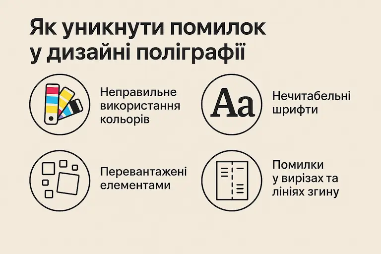 15+ Критичних помилок у дизайні поліграфії та як їх уникнути