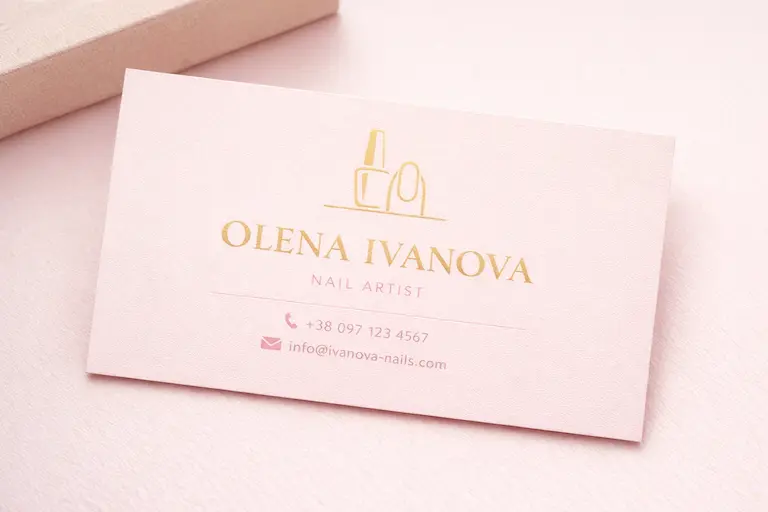 Дизайн візиток для майстра манікюру: приклади