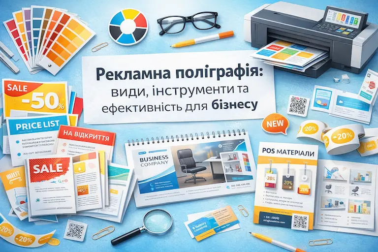 Що таке рекламна поліграфія та які її види бувають